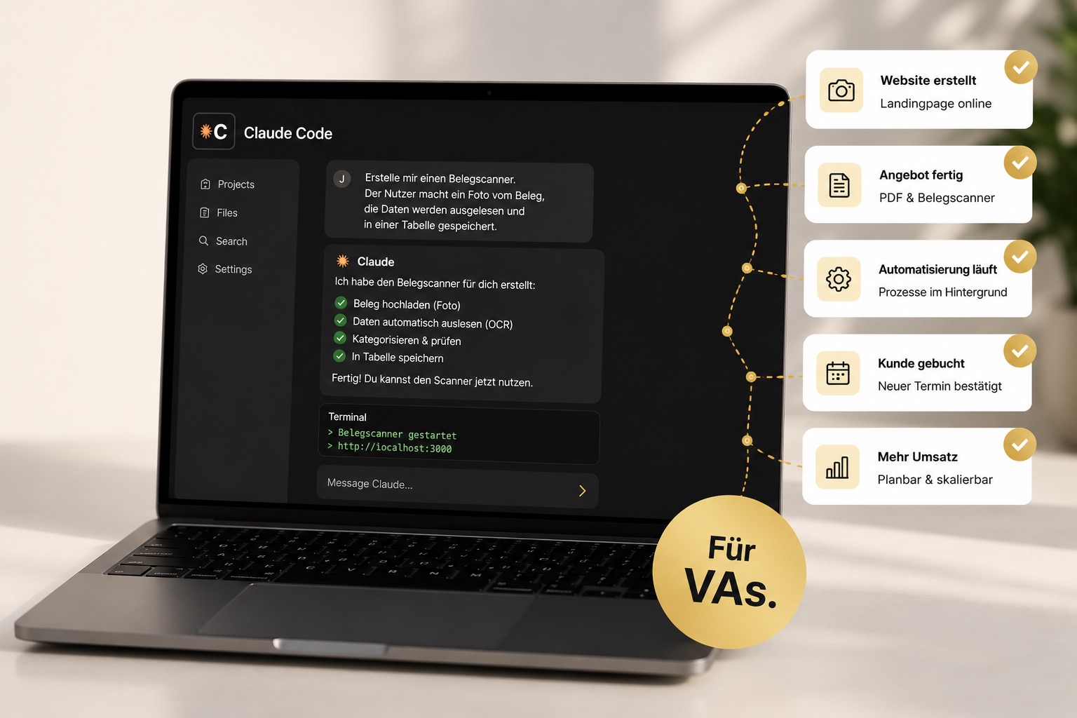 Claude Code baut einen Belegscanner — Beispiel aus dem Kurs